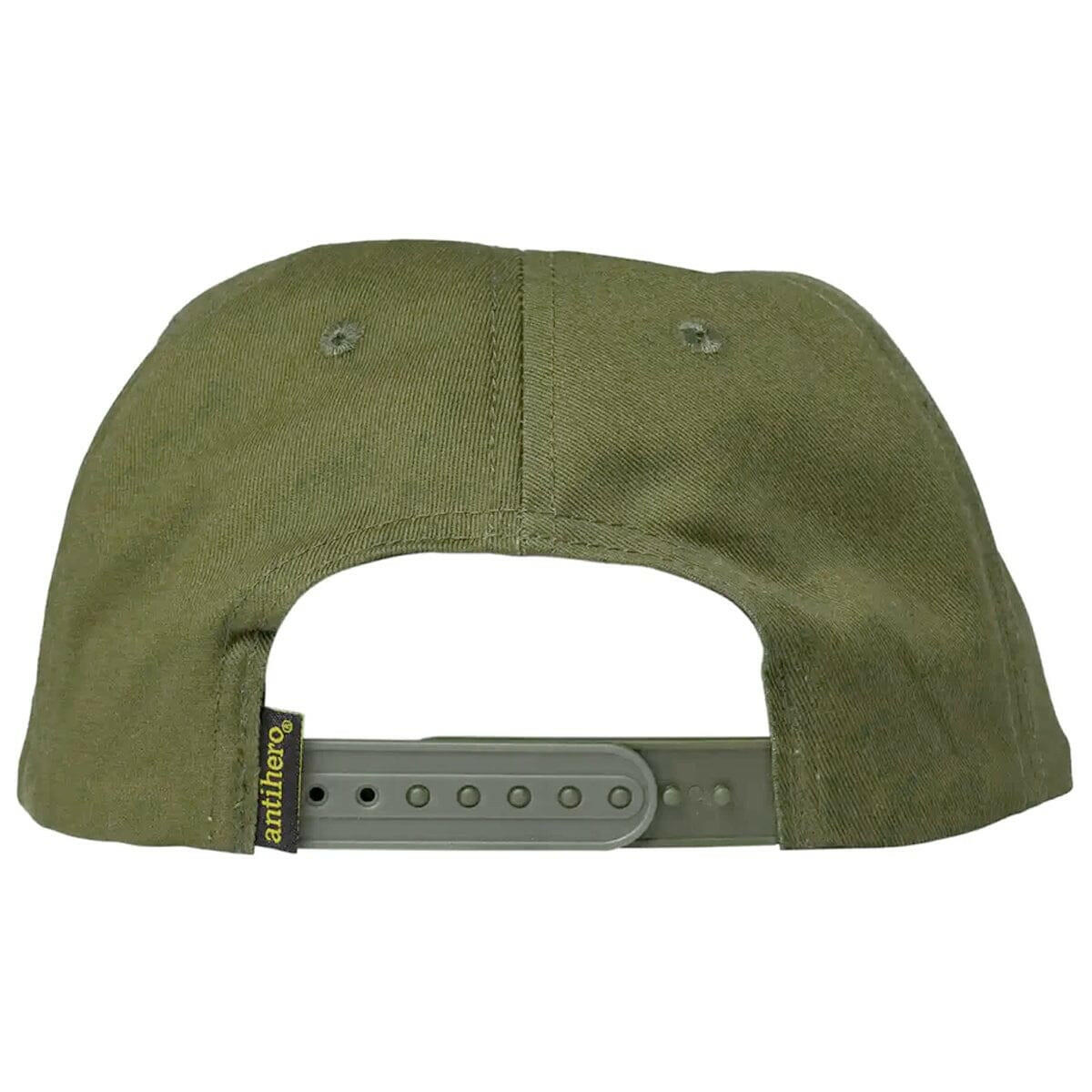 Anti Hero - Basic Pigeon Round Snapback Olive/Yellow.