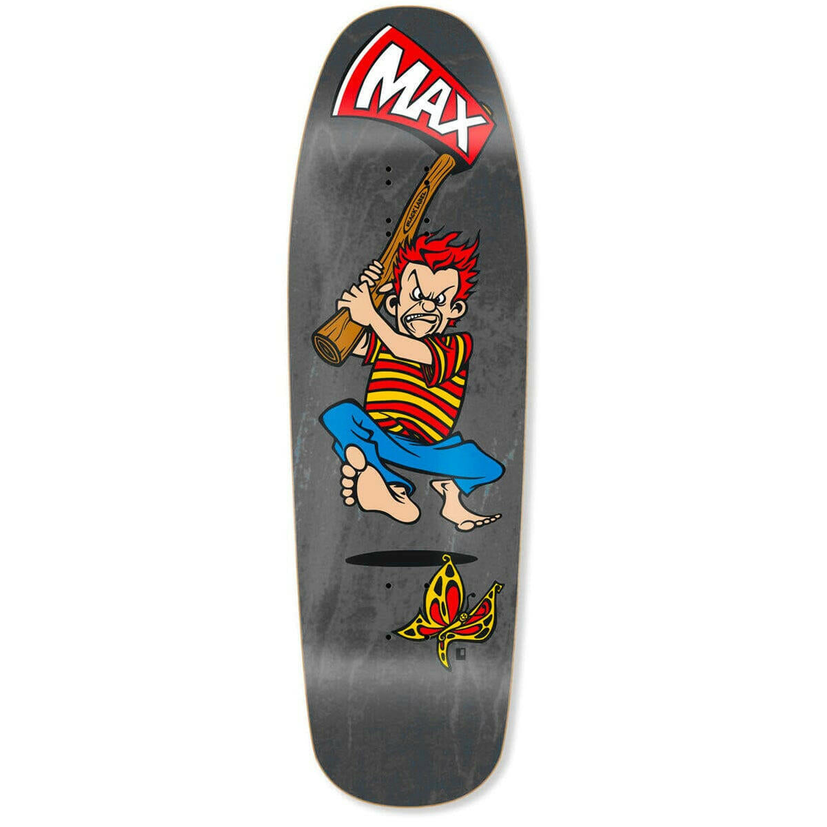 Black Label - Max Evans Axe Black 9.625 Reissue Skateboard Deck.