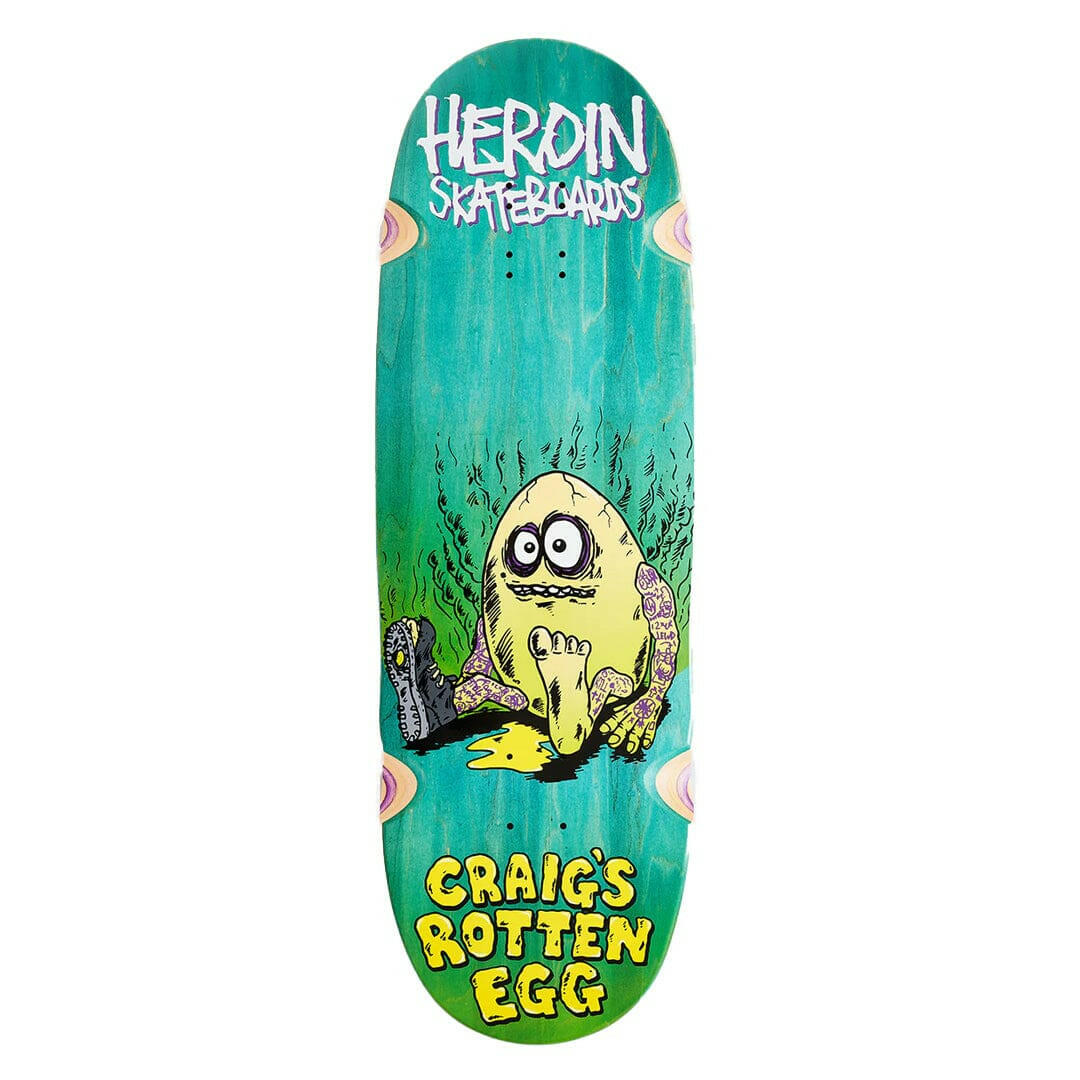 Heroin - Craig Questions Craig’s Rotten Egg 10.0 Skateboard Deck.