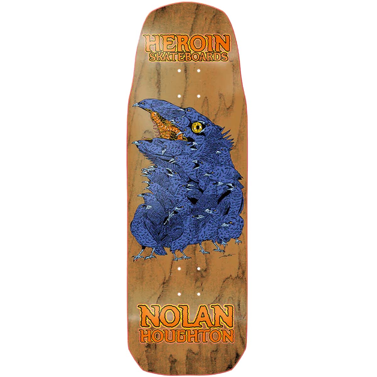 Heroin - Nolan Houghton Crow Brown 9.9 Skateboard Deck