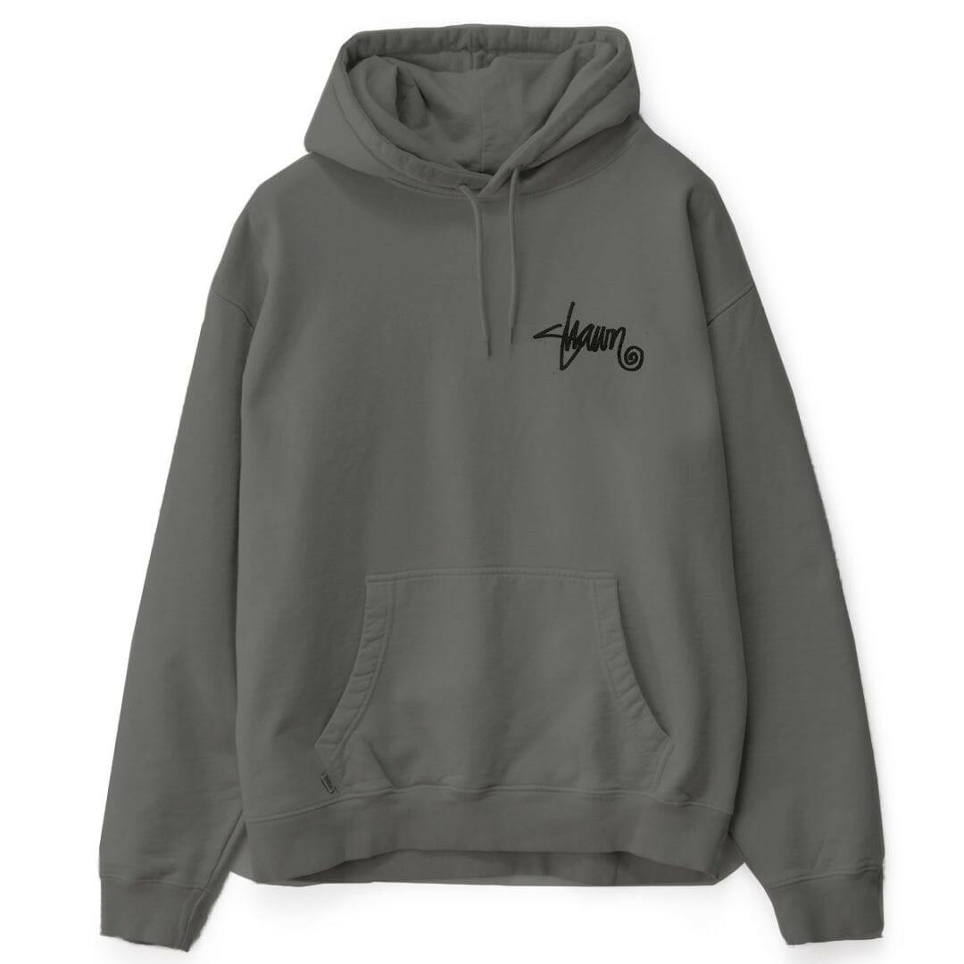 S/Double - Shawn Script Hoodie Steel Grey.
