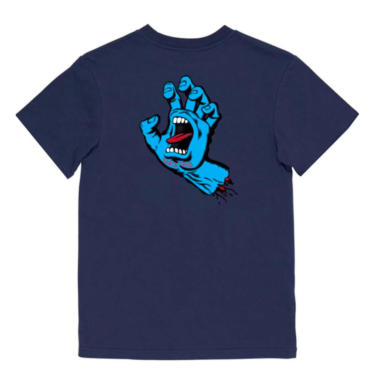 Santa Cruz - Screaming Hand Youth Tee Navy.