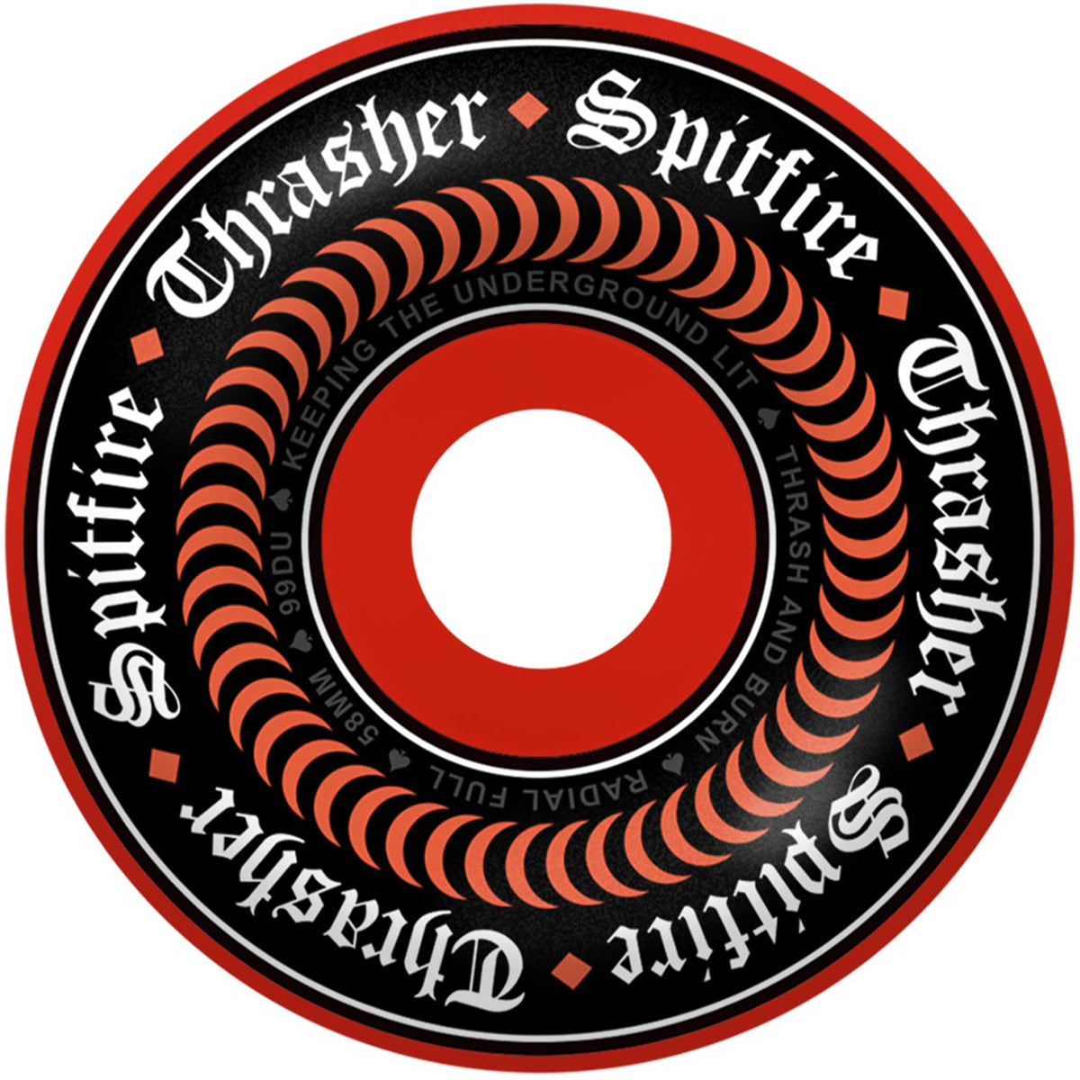 Spitfire - F4 Thrasher Oath Radial Full 58MM 99A Skateboard Wheels