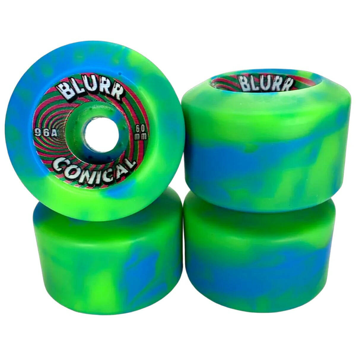 Vision - Blurr Swirl Reissue 60MM 96A Skateboard Wheels.