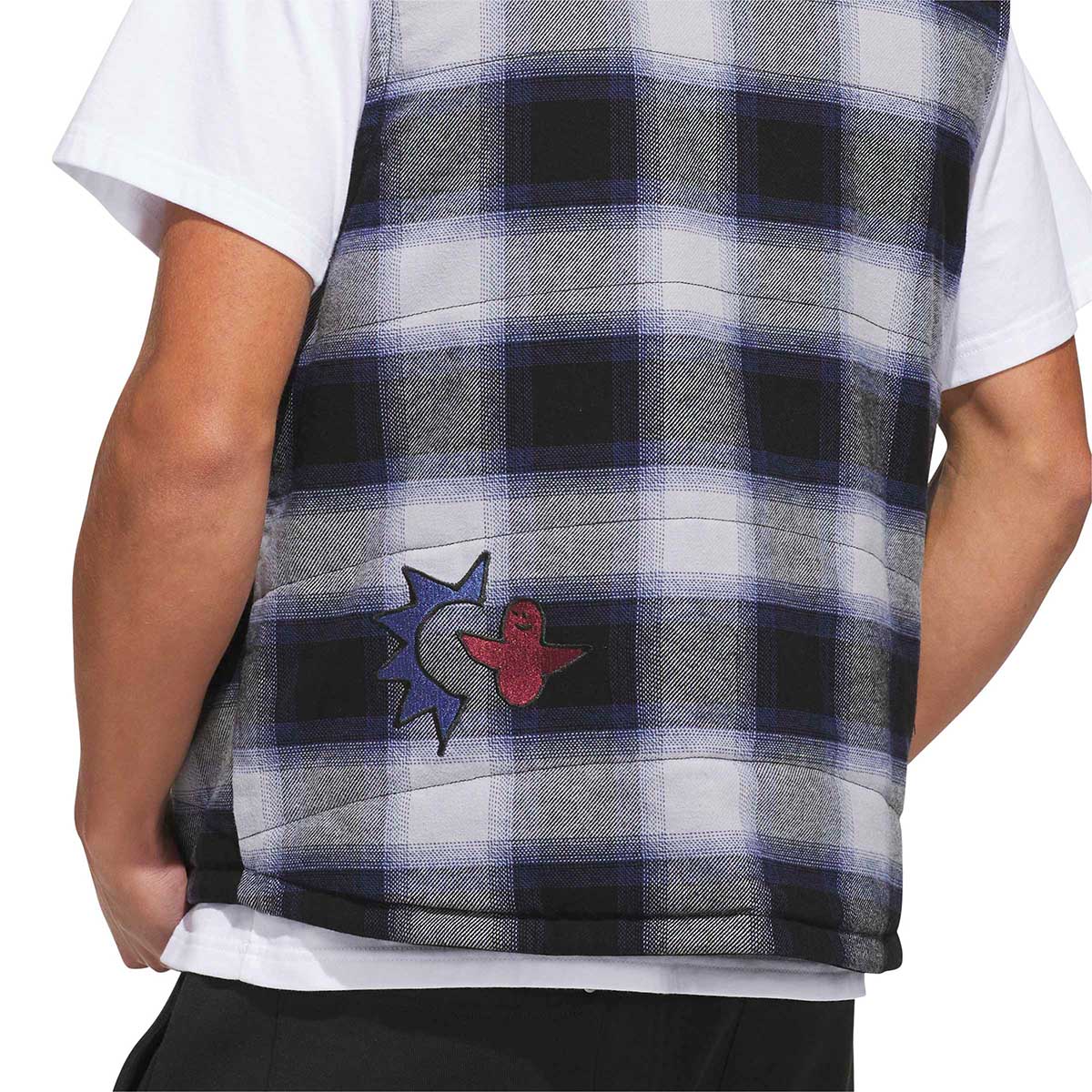 Adidas Gonz Plaid Vest Black Back Model