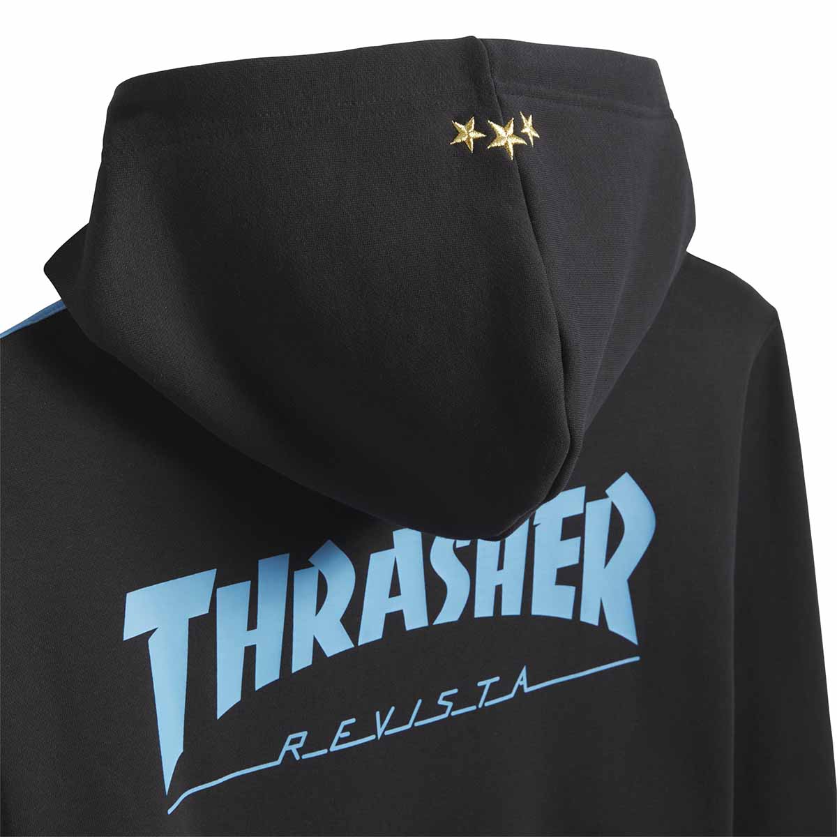 Adidas Thrasher X Argentina Hoodie Black Back Detail