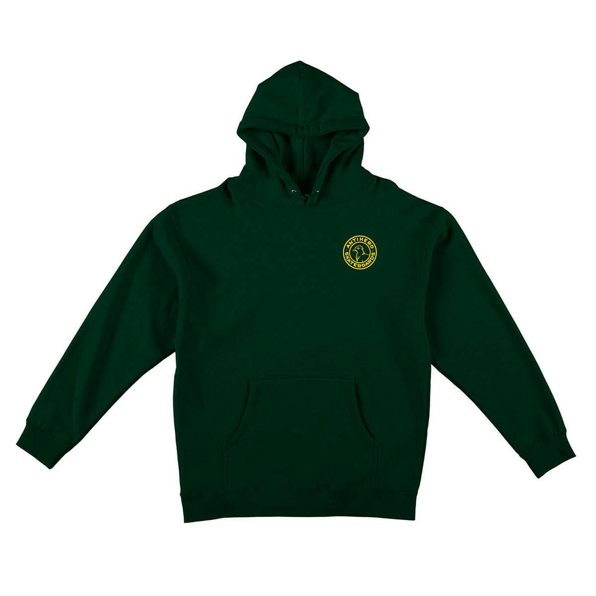 Anti Hero - Basic Pigeon Round Embroidered Hoodie Dark Green.