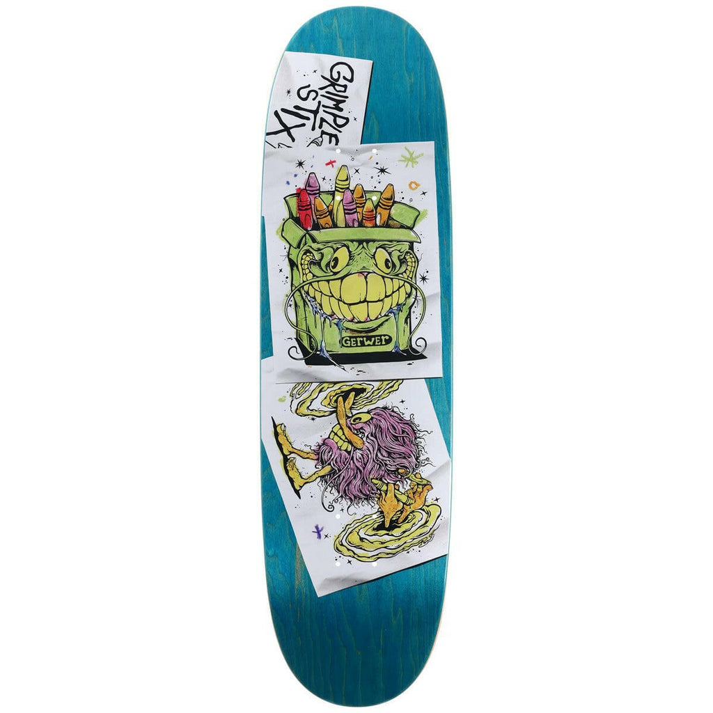 Anti Hero Skateboards Grimple Stix Skateboard Deck - 8.25 X