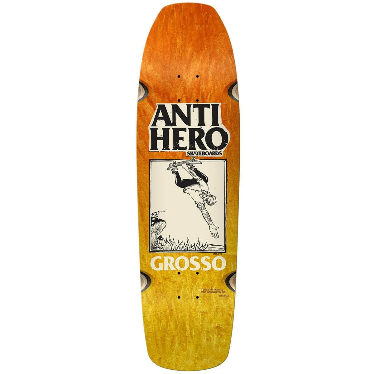 Anti Hero - Jeff Grosso Hand Plant SSD25 9.25 Skateboard Deck.