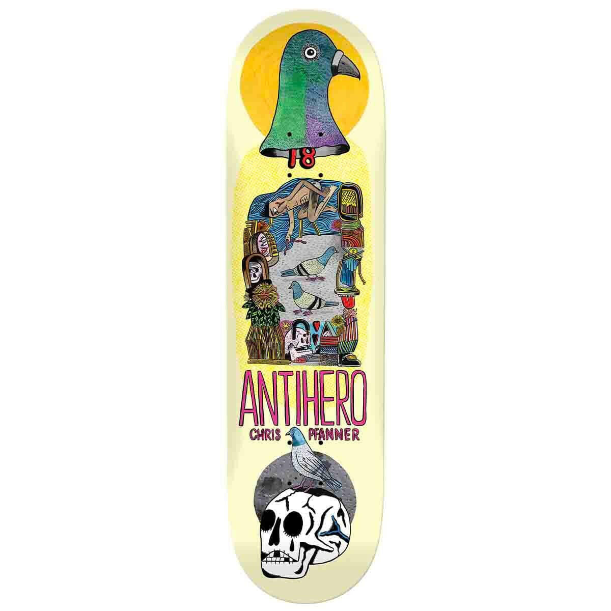 Anti Hero - Chris Pfanner Pigeon Vision 8.12 Skateboard Deck.