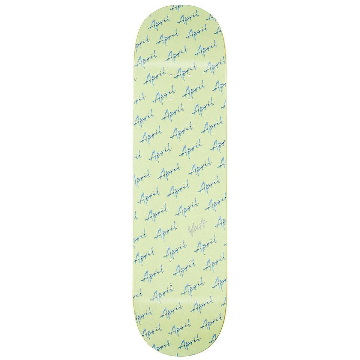 April - Yuto Horigome Script Logo 8.0 Skateboard Deck.