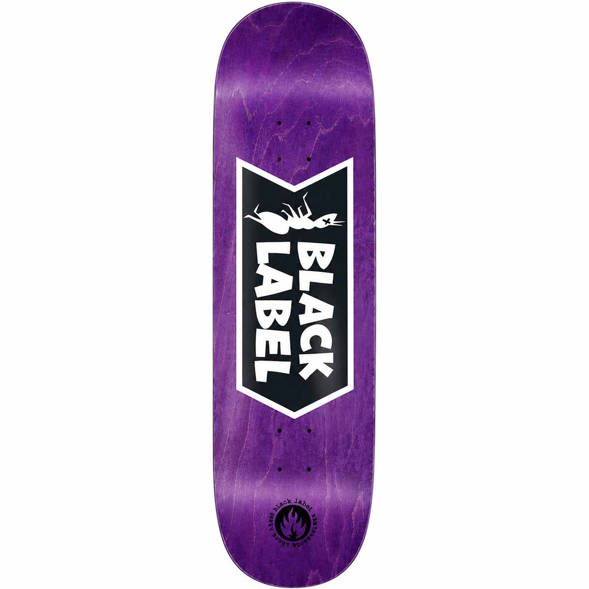 Black Label Ant Logo Purple Skateboard Deck