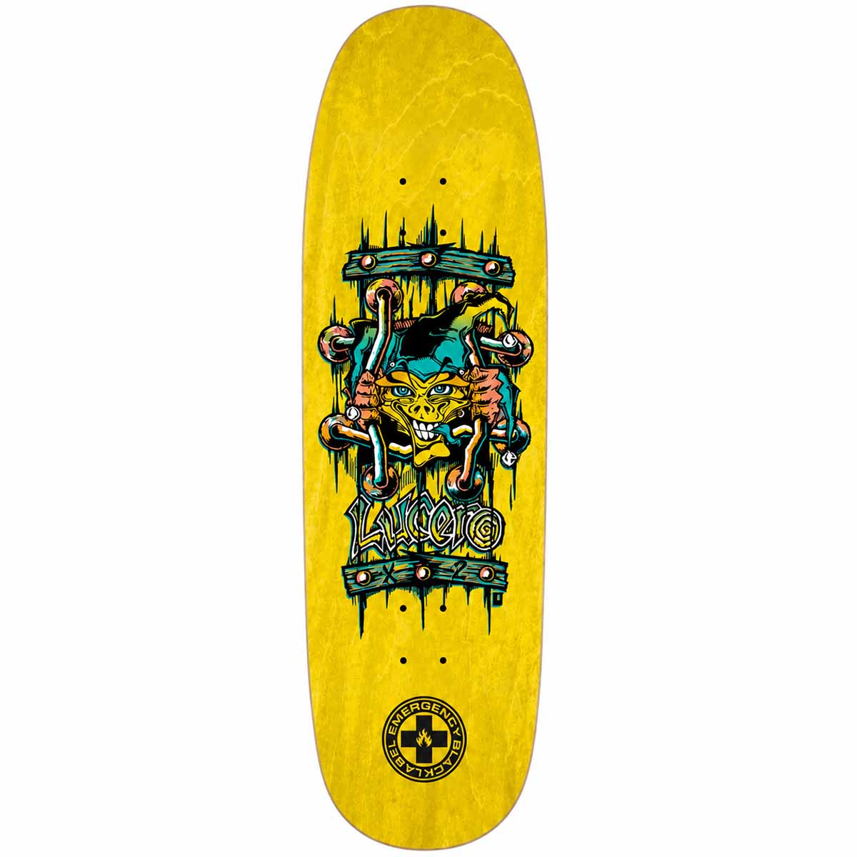 Black Label John Lucero X2 Yellow 9.5 Skateboard Deck