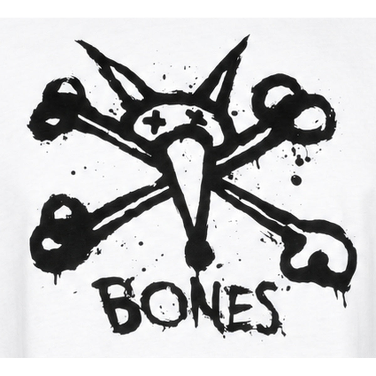 Bones Central tee White, black graphic detail