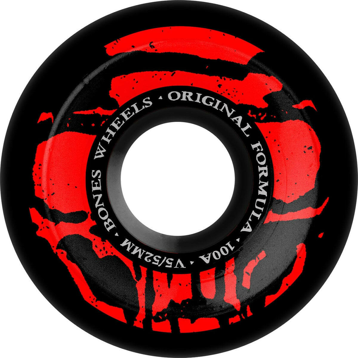 Bones - Mummy Skulls Black 52MM 100A V5 Side-Cut Skateboard Wheels.