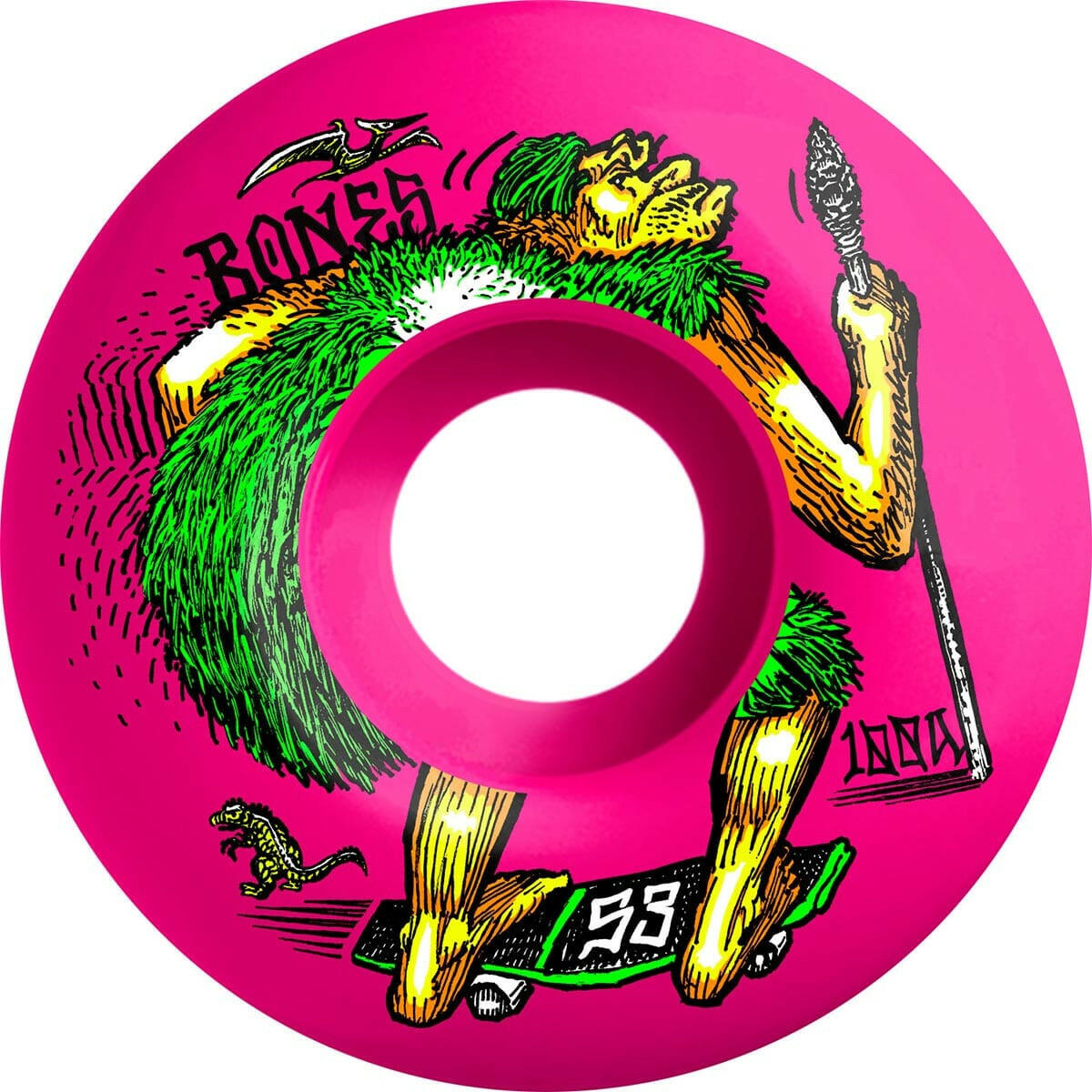 Bones - OG Formula NEONderthal 53MM 100A V4 Skateboard Wheels.