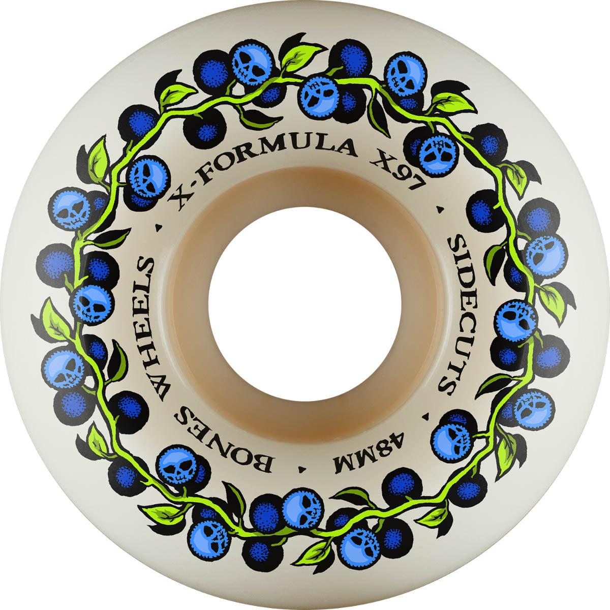 Bones XF Skull Berries 48MM 97A V5 Sidecut Skateboard Wheels