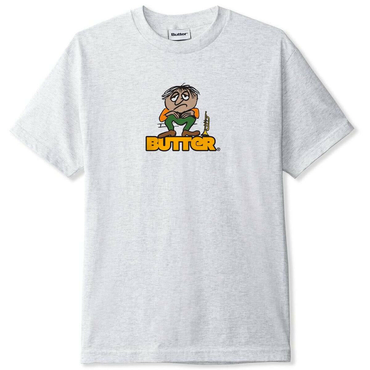 Butter Goods - Blues Logo Tee Ash Grey.