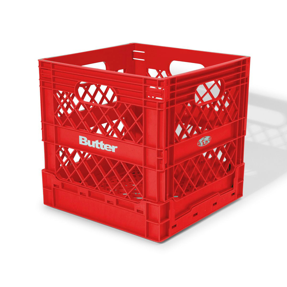 Butter Goods - Collapsable Record Crate Red.