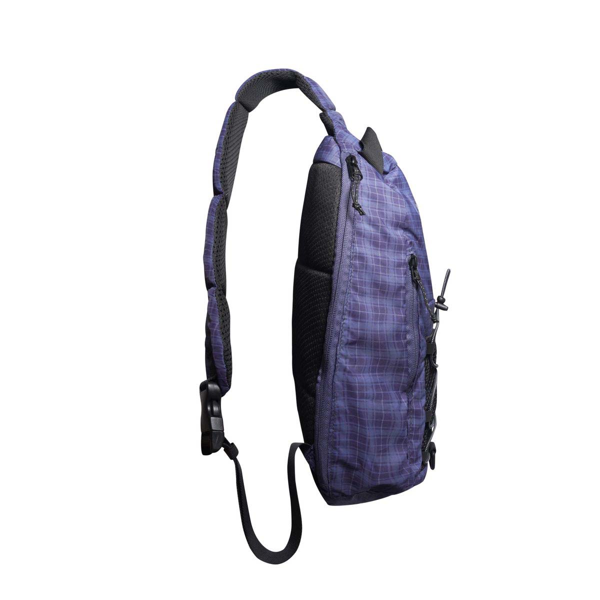 Butter Goods Express Shoulder Bag Navy Plaid Detail