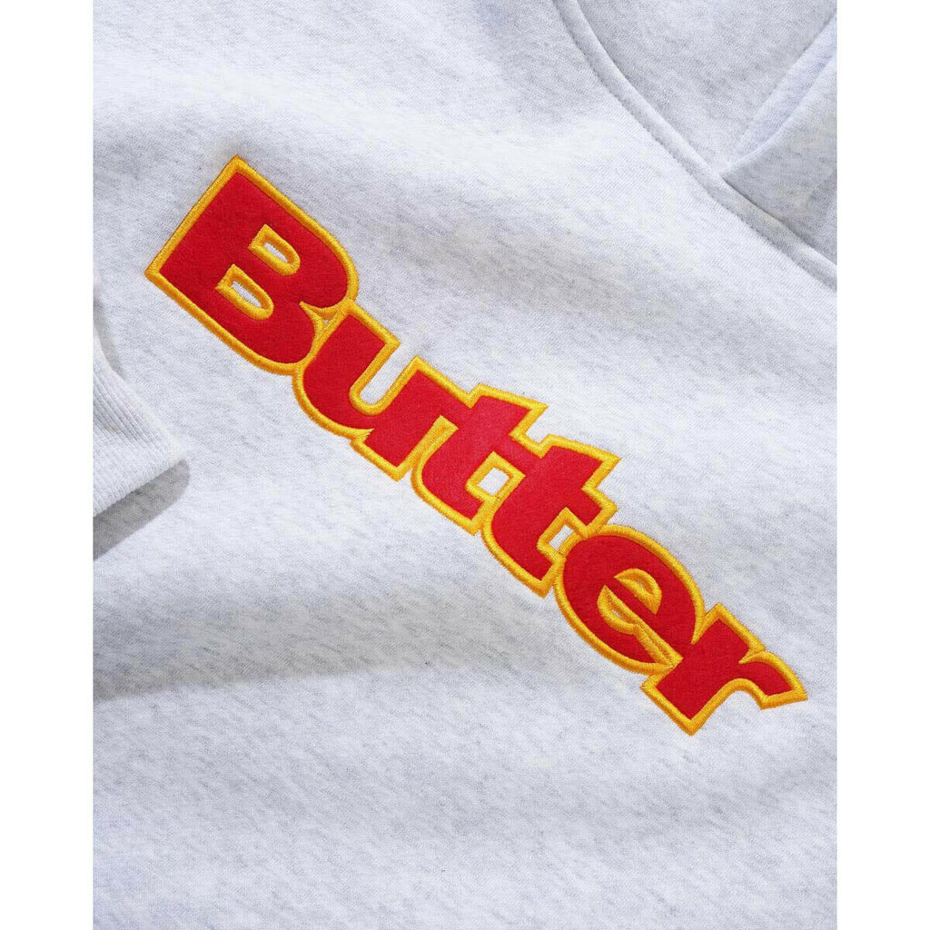 Butter Goods Felt Logo Applique Hoodie Ash OCD Skate Shop