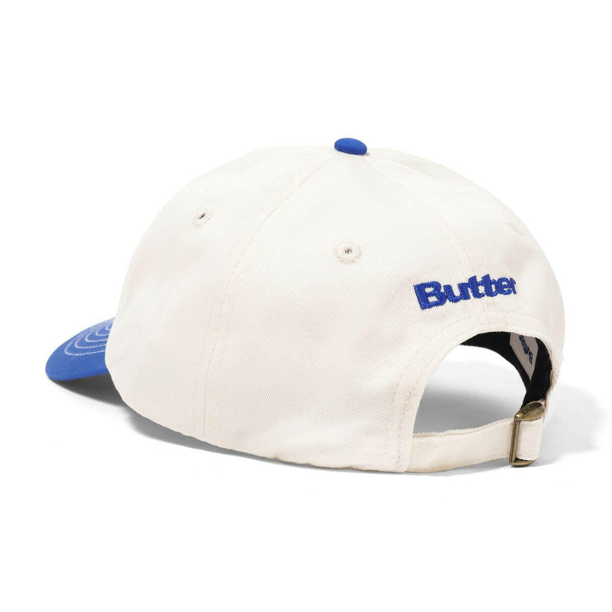 Butter Goods - Blue Note Finest Logo 6 Panel Cap Natural/Royal Blue.
