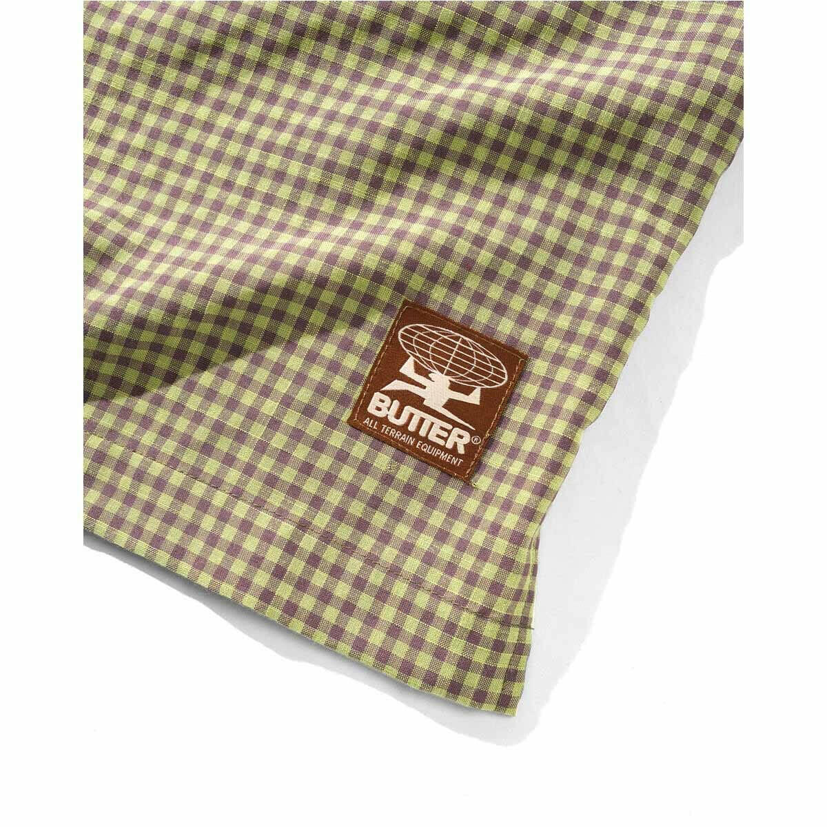 Butter Goods - Gingham S/S Shirt Lime/Mauve.