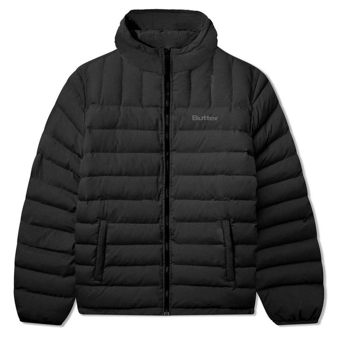 Butter Goods - Hooded Puffer Jacket Black.