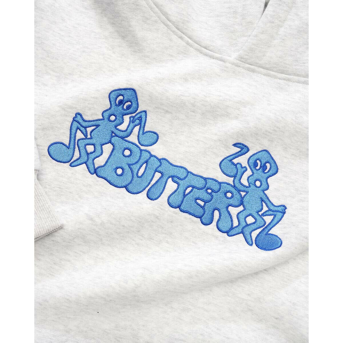 Butter Goods - Notes Embroidered Hoodie Ash.