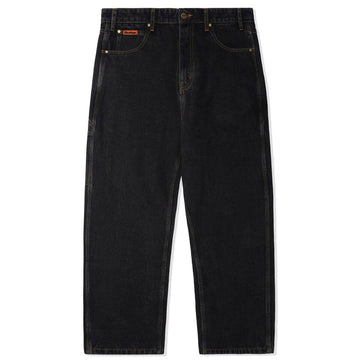 Butter Goods Relaxed Denim Jeans Washed Black Front.