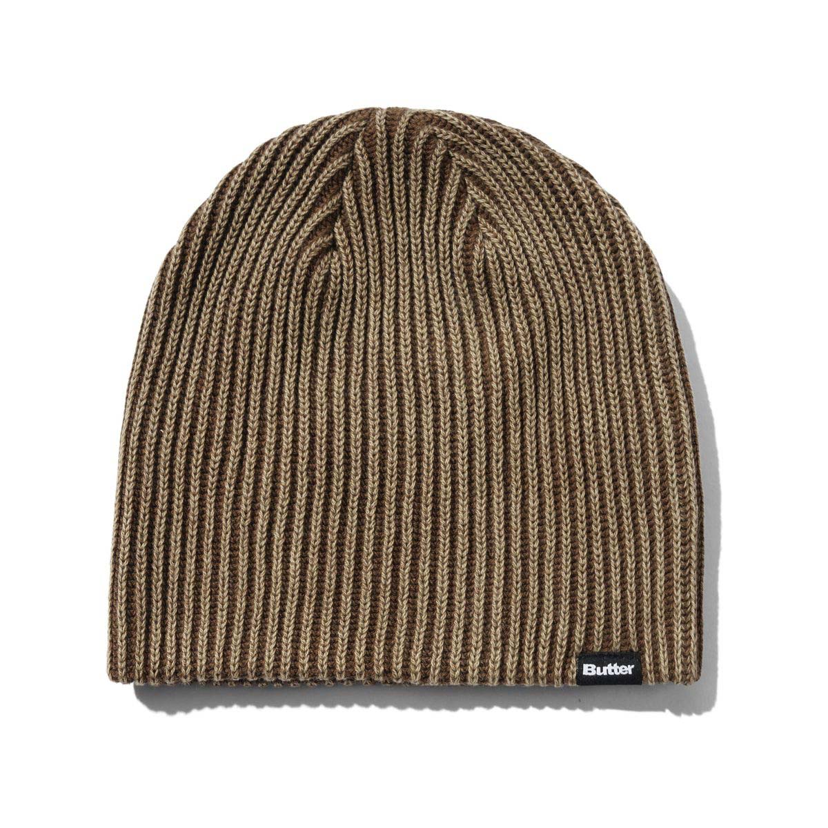 Butter Goods Ribbed Skully Beanie Washed Brown