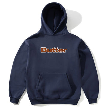 Butter Goods - Ripstop Logo Applique Hoodie Navy.
