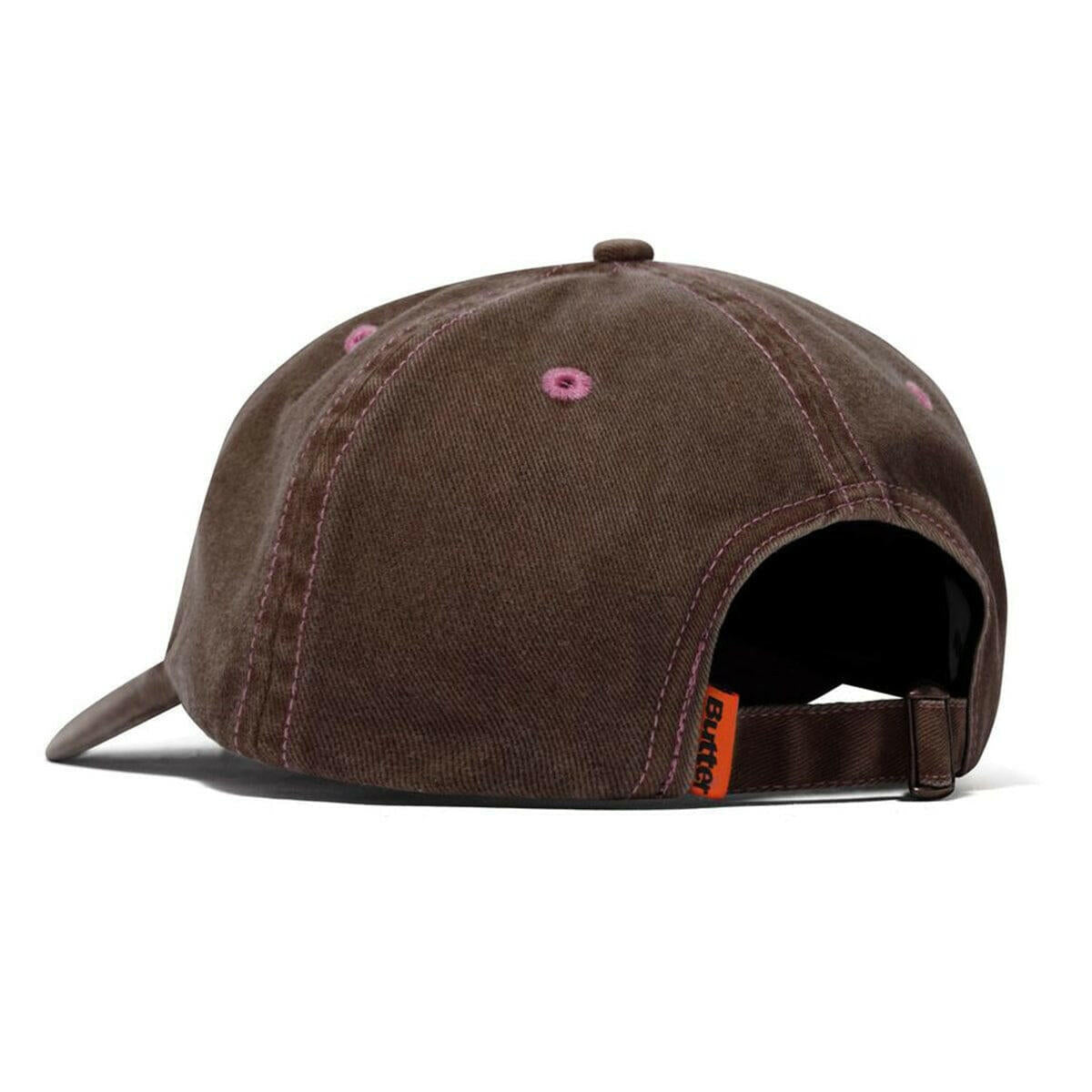 Butter Goods - Rounded Logo 6 Panel Cap Washed Brown.