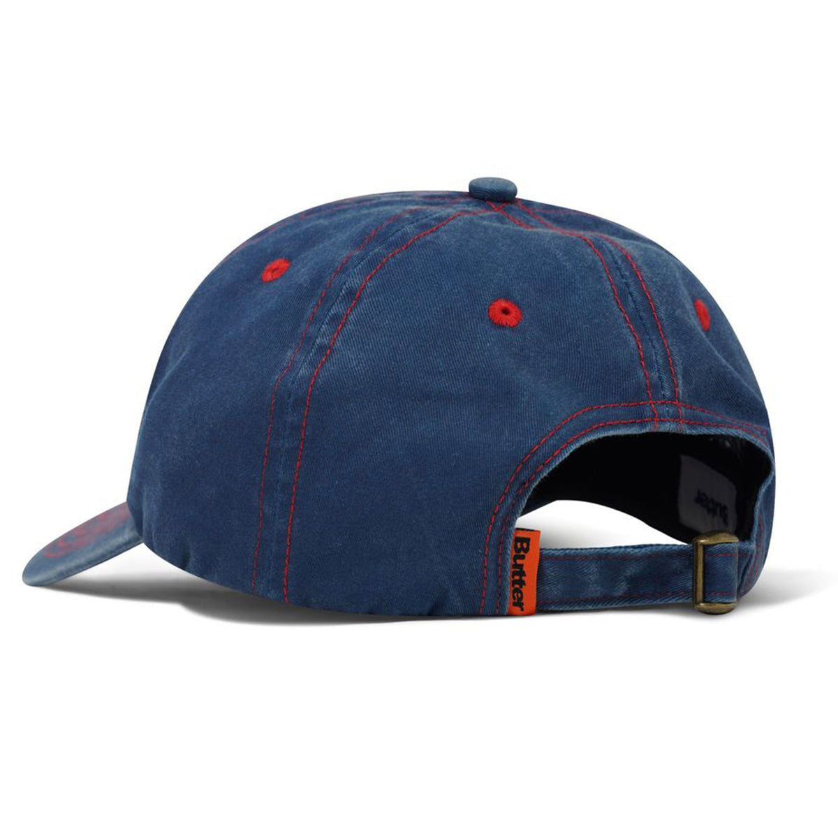 Butter Goods Rounded Logo 6 Panel Cap Washed Navy Back