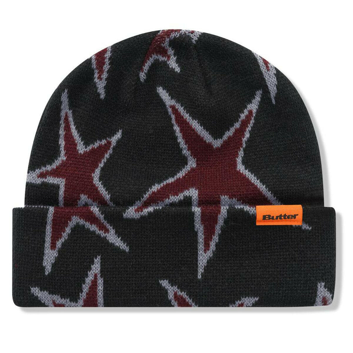 Butter Goods - Stars Cuff Beanie Black.