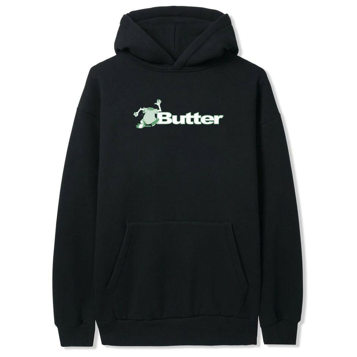 Butter Goods - T-Shirt Logo Hoodie Black.