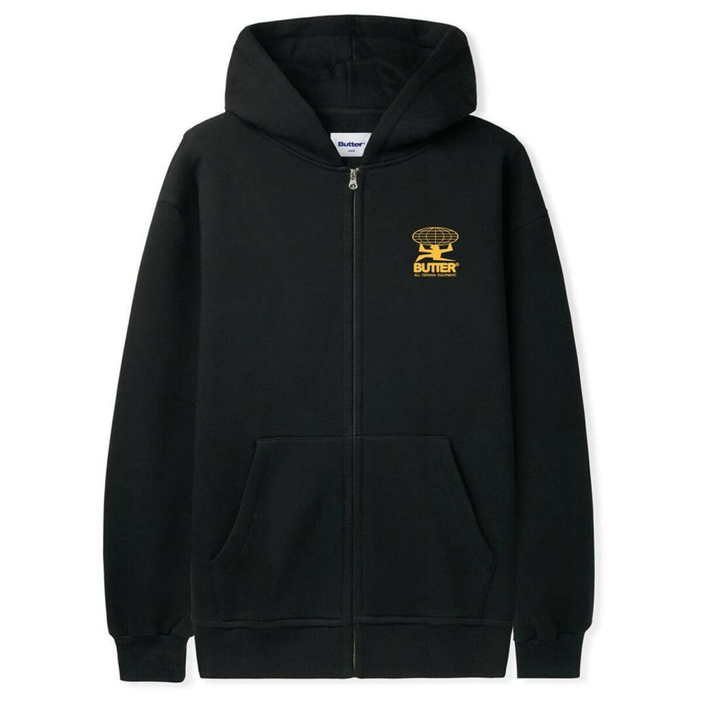 Butter Goods Terrain Zip Hoodie Black OCD Skate Shop