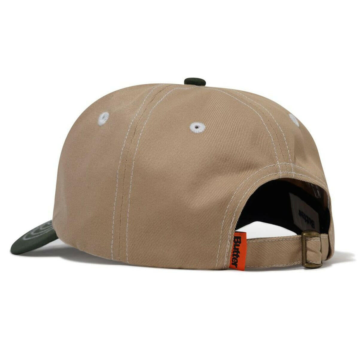 Butter Goods - Warped 6 Panel Cap Tan/Seaweed.