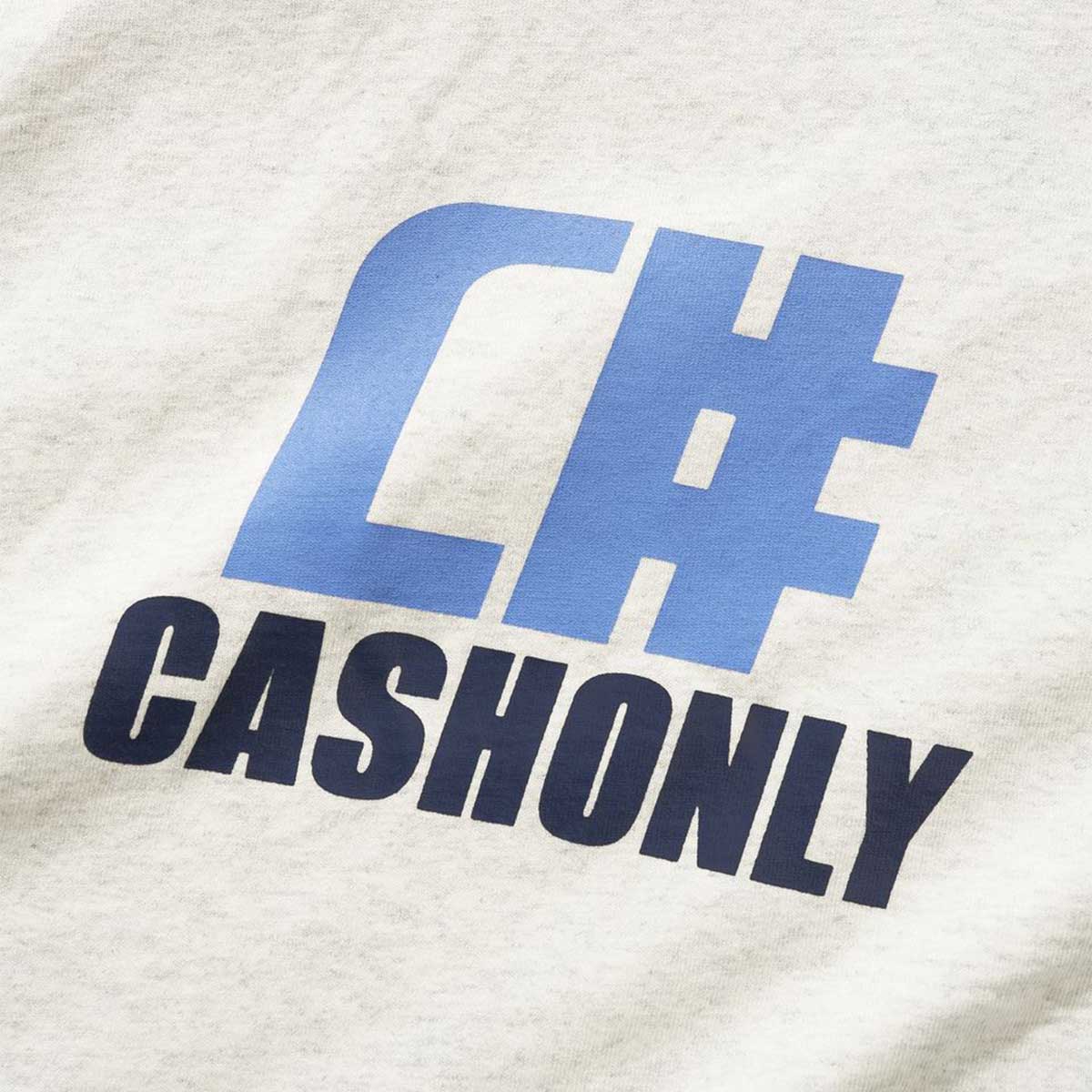 Cash Only Numeric Tee Ash Detail