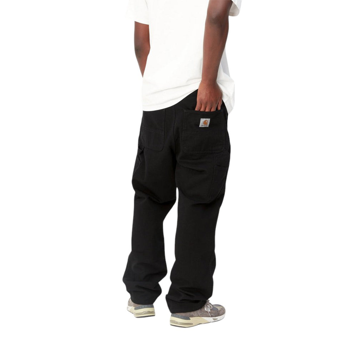 Carhartt WIP Single Knee Pant Black Rinsed Back Model