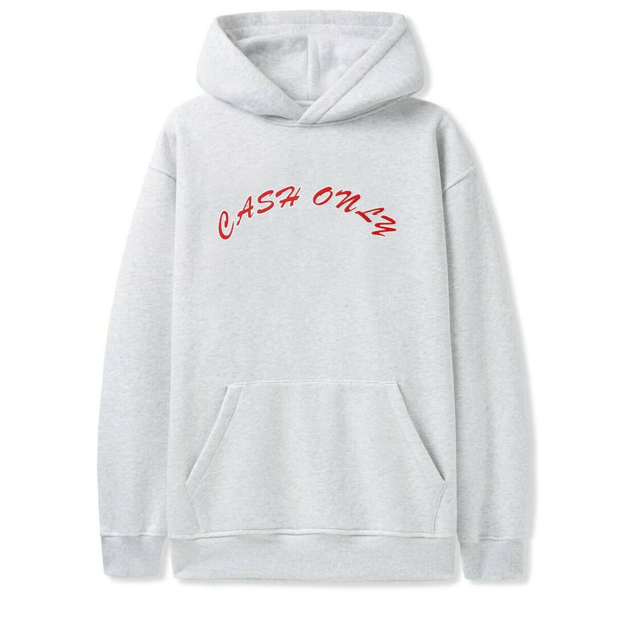 Cash Only - Felt Applique Logo Pullover Hood Ash.