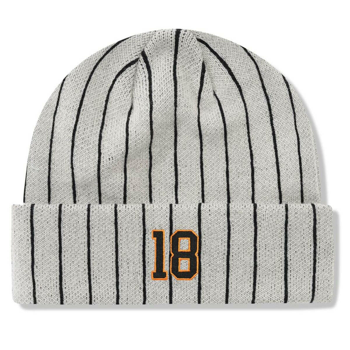Cash Only - Pinstripe Beanie Light Grey.