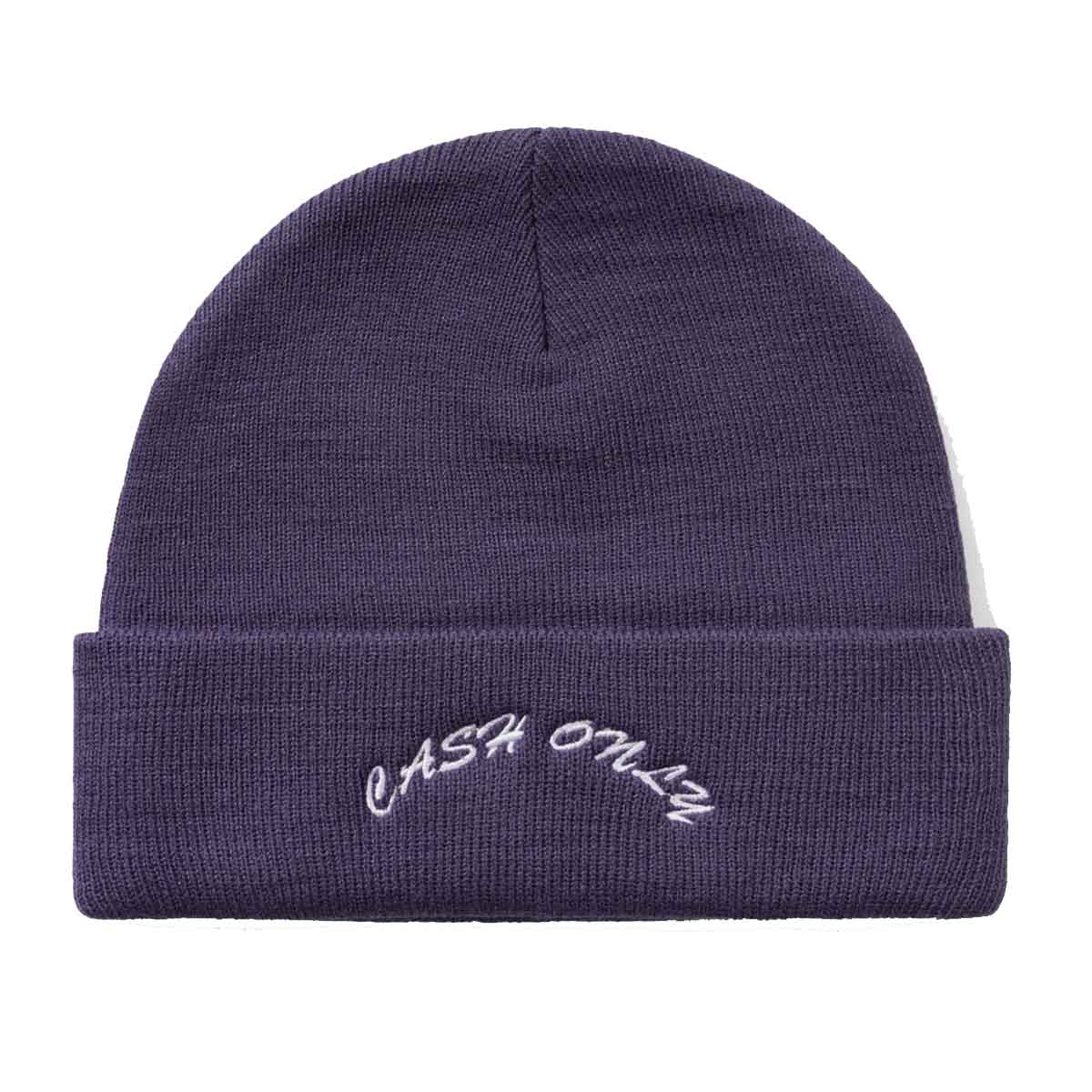 Cash Only Script Beanie Dusk