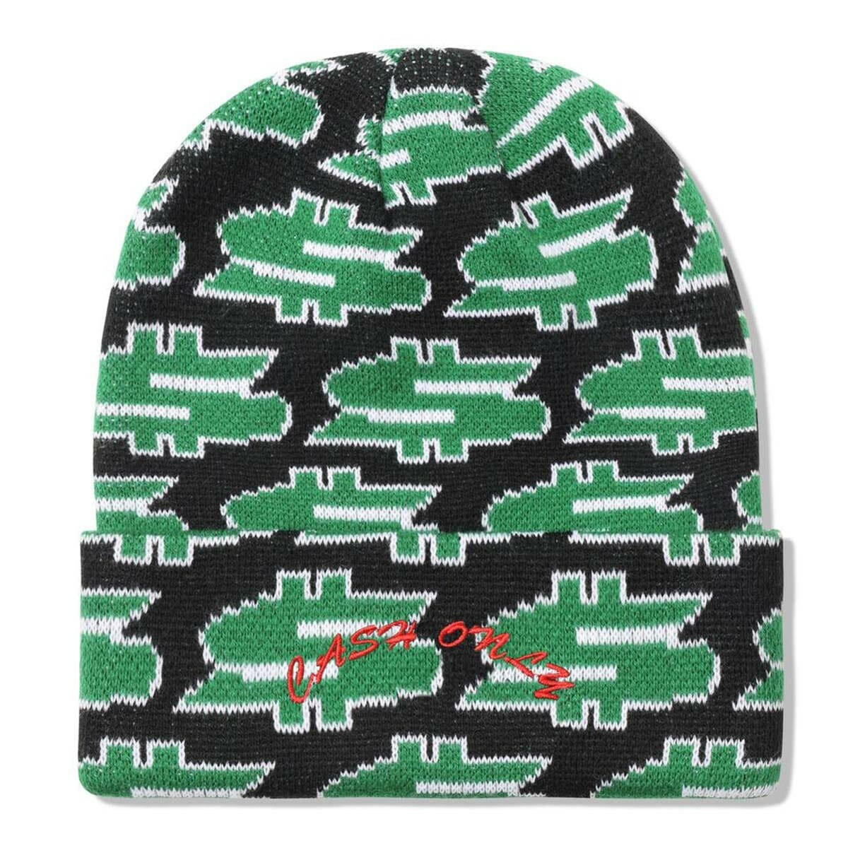 Cash Only - Venture Dollar Sign Beanie Black/Green.