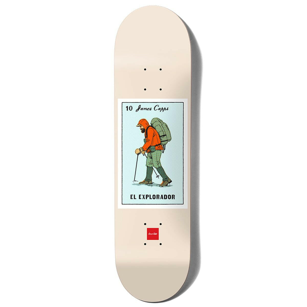 Chocolate - James Capps El Explorador Twin 8.0 Skateboard Deck.