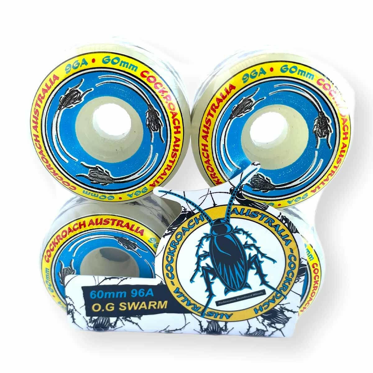 Cockroach - Swarm Blue 60MM 96A Skateboard Wheels.