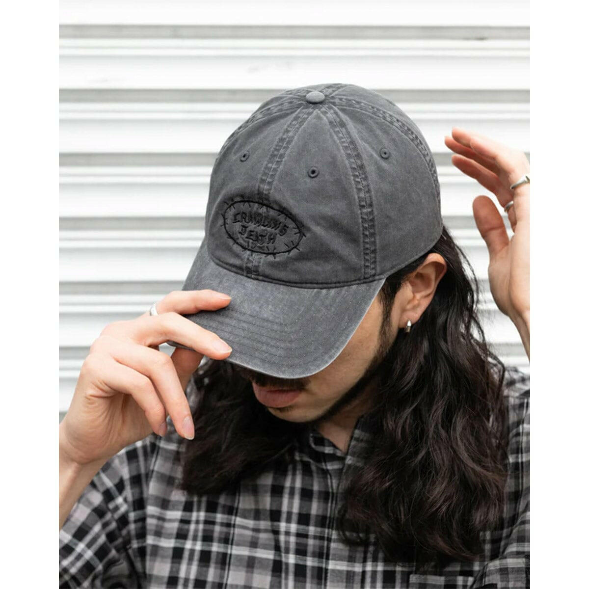 Crawling Death - Barbed Logo Cap Washed Grey.
