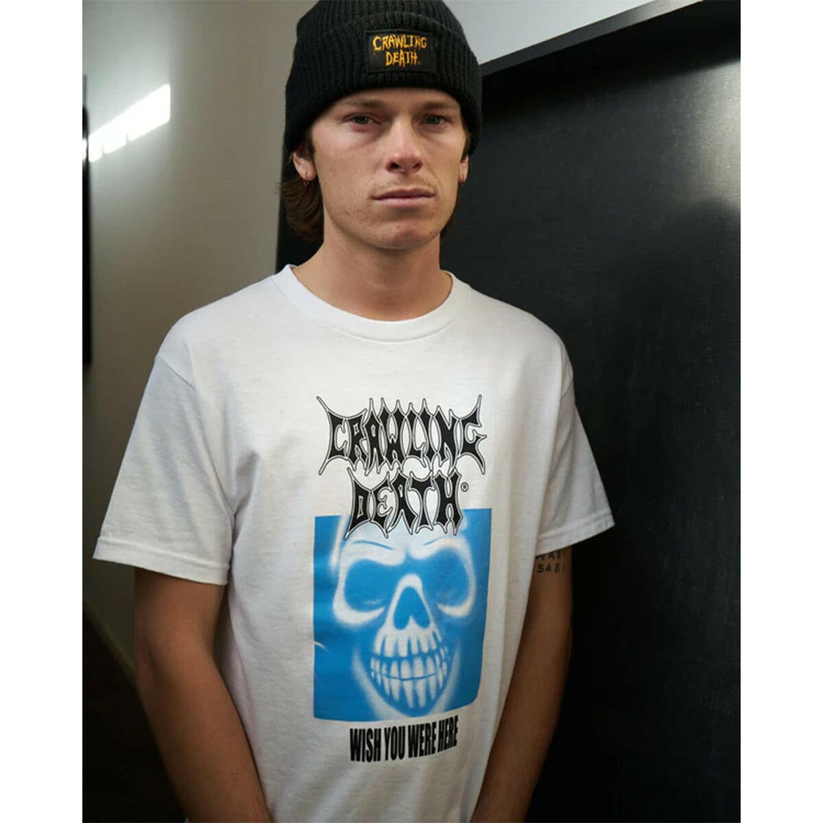 Crawling Death - Wish You Were Here Tee White.