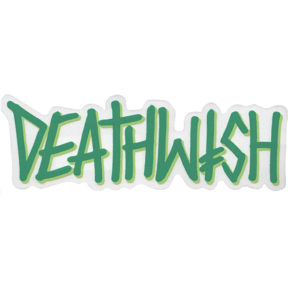 Deathwish - Big Deathspray 8.5" Sticker Green.