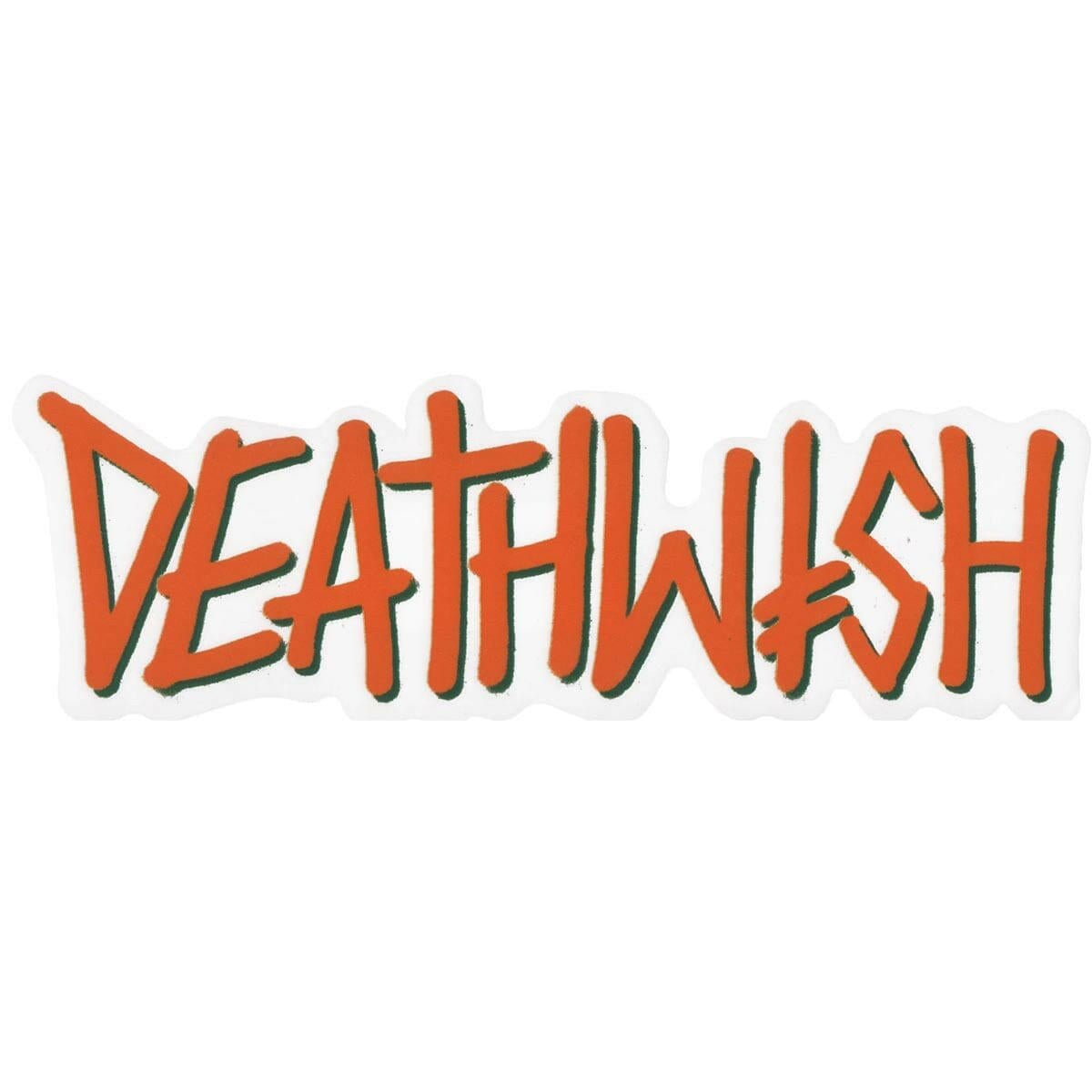 Deathwish - Big Deathspray 8.5" Sticker Orange.